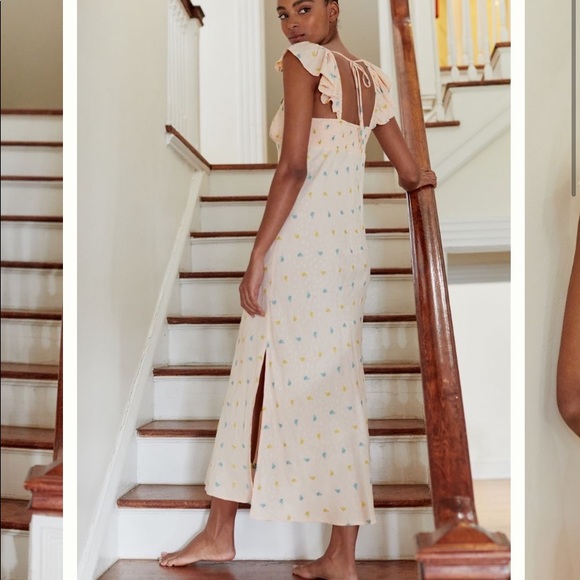 Anthropologie Scallop Babydoll MIDI Dress - Picture 3 of 6